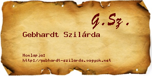 Gebhardt Szilárda névjegykártya